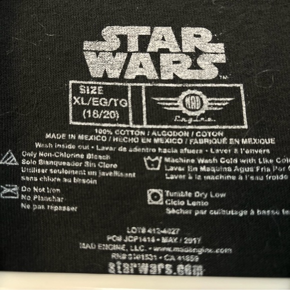 Star Wars Youth Short Sleeve Graphic T-shirt XL - Picture 3 of 4